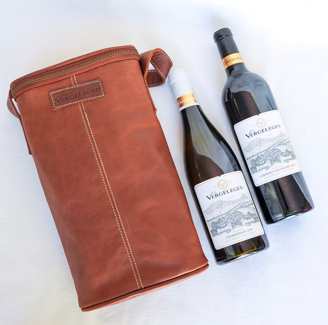 Leather Wine Bag Two Bottle