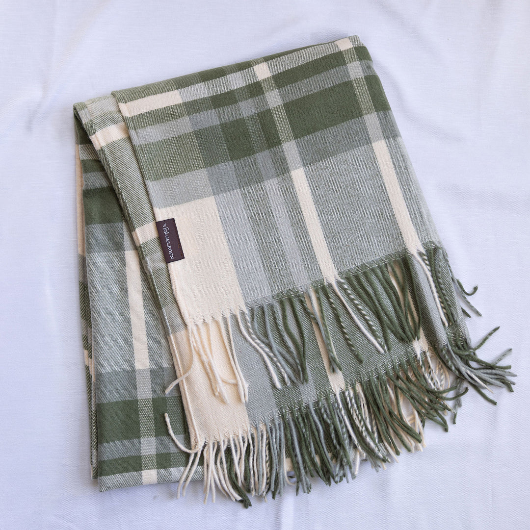 Green Check Wool Blanket